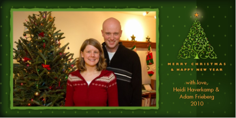 Merry Christmas from Heidi and Adam